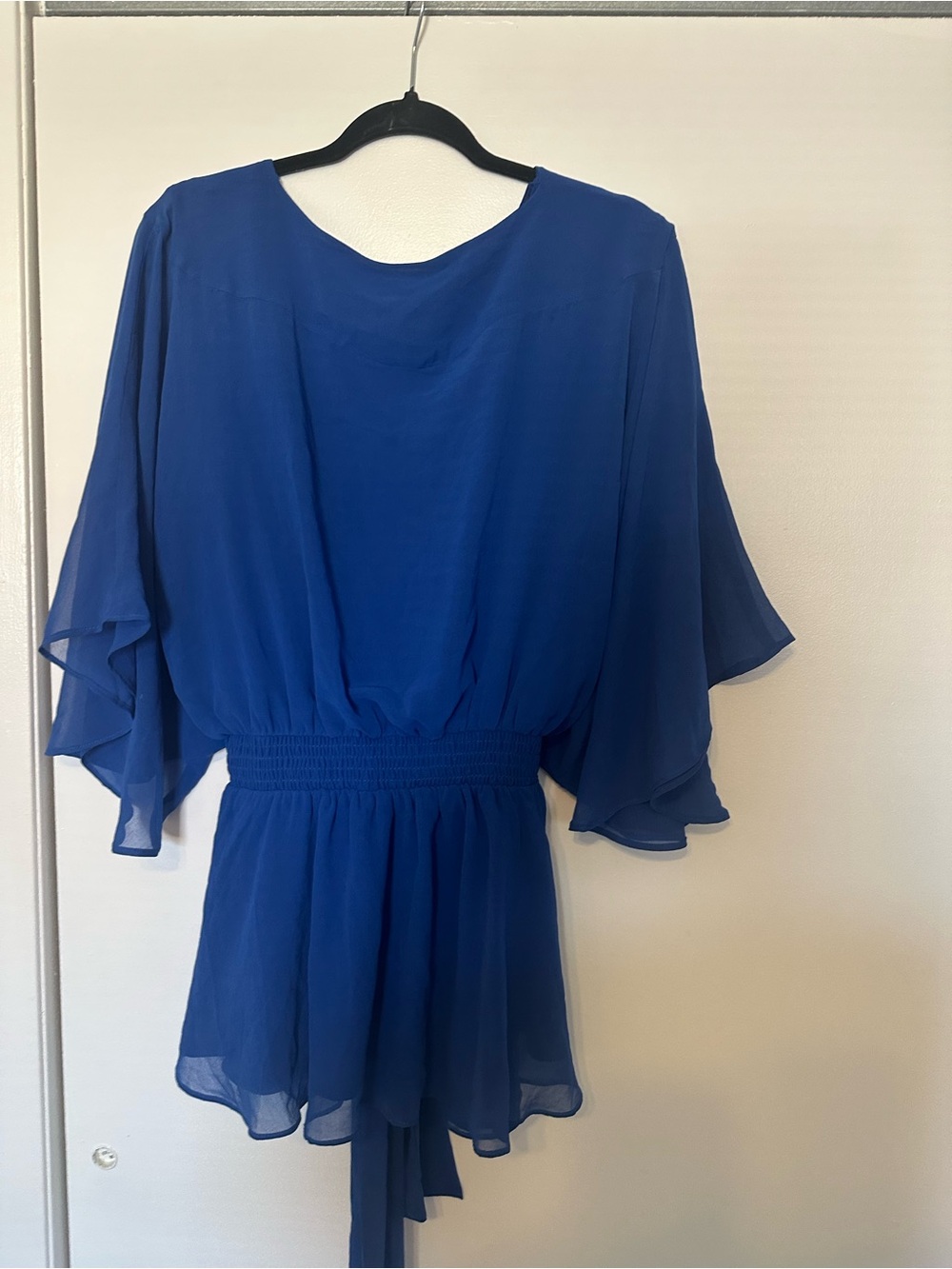 City Chic Blue V-Neck Blouse - Picture 3 of 3